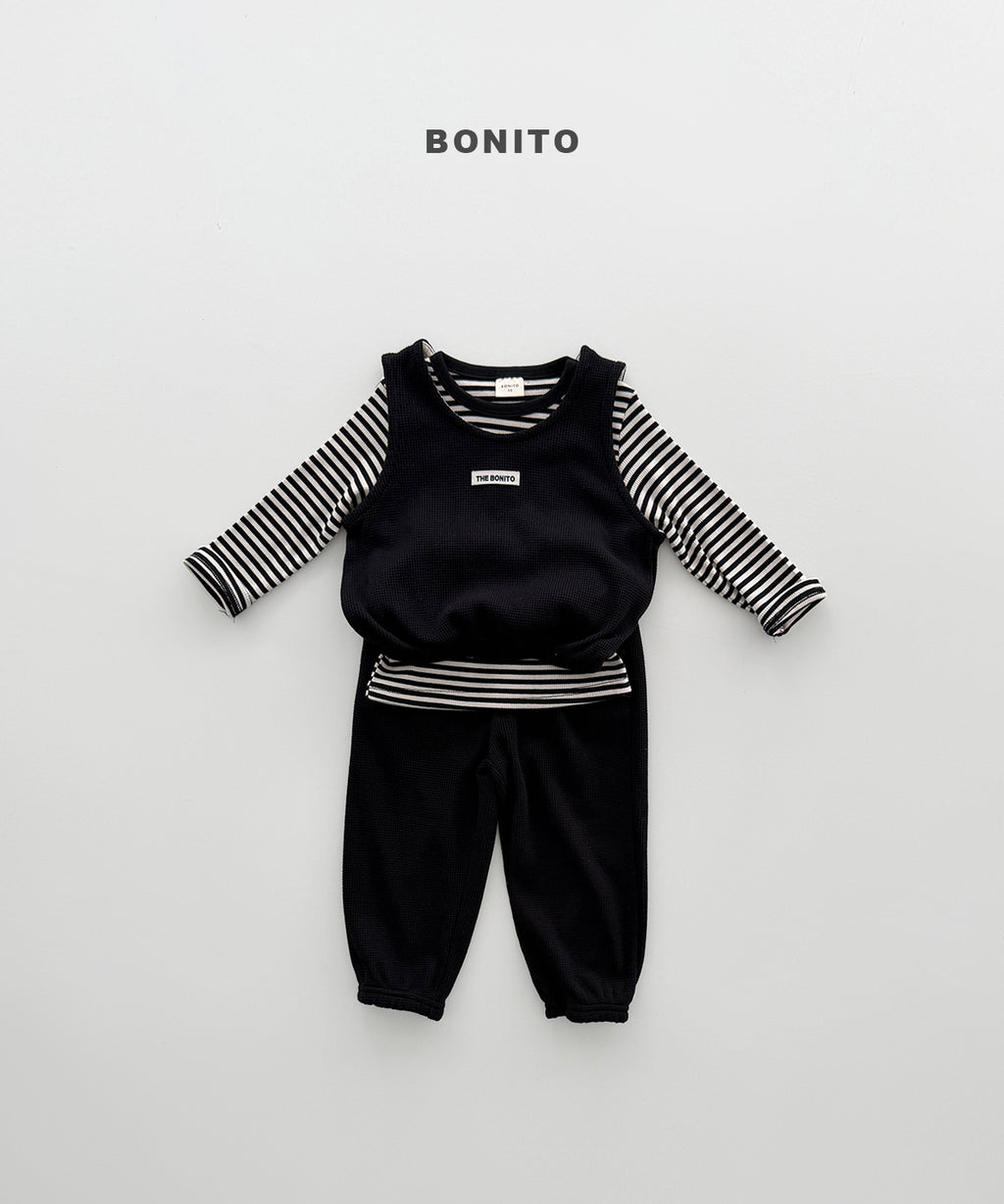 [PRÉCOMMANDE] Ensemble jogging gilet texturé gaufré