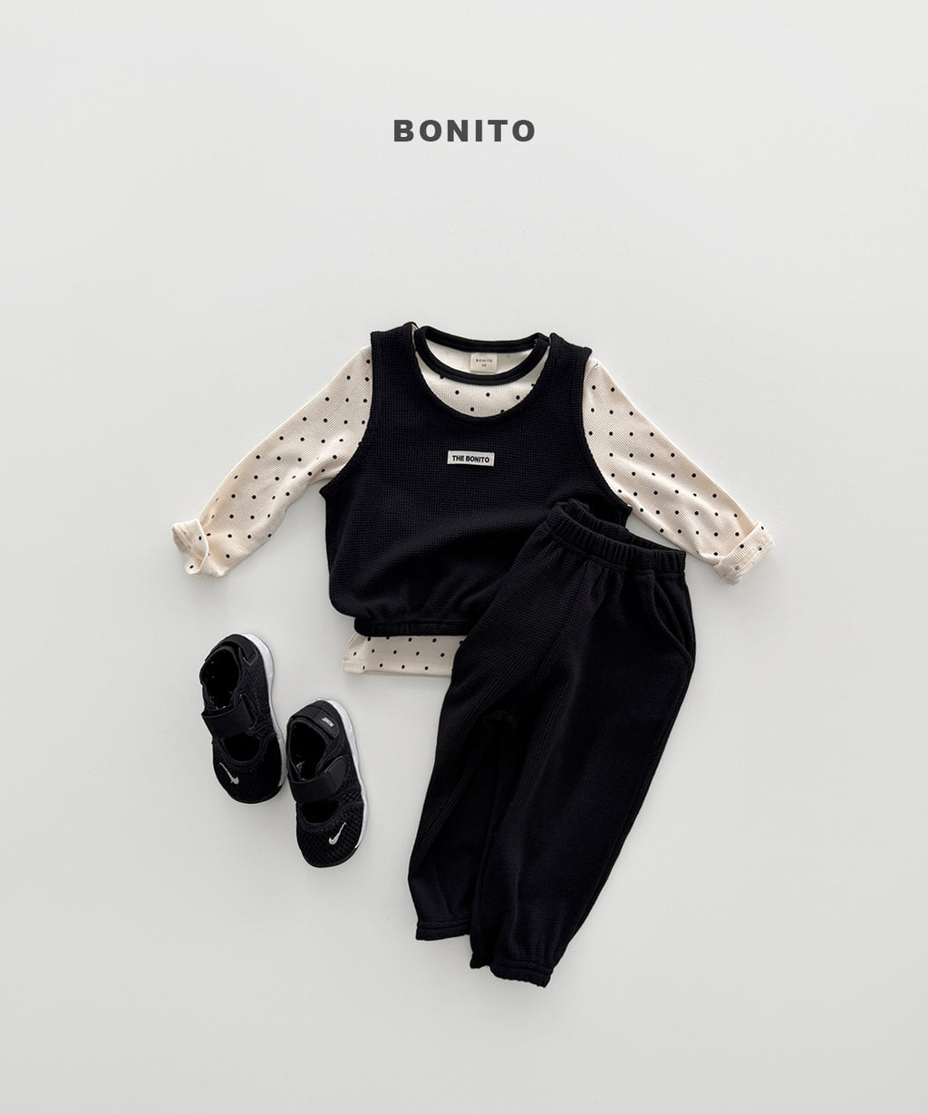 [PRÉCOMMANDE] Ensemble jogging gilet texturé gaufré