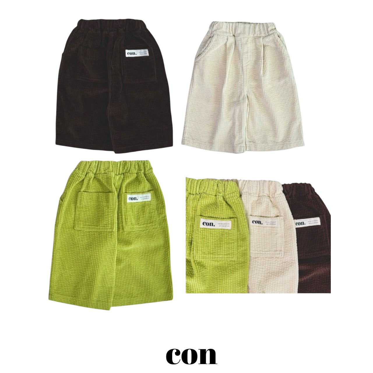 [PRÉCOMMANDE] Pantalon court en velours côtelé