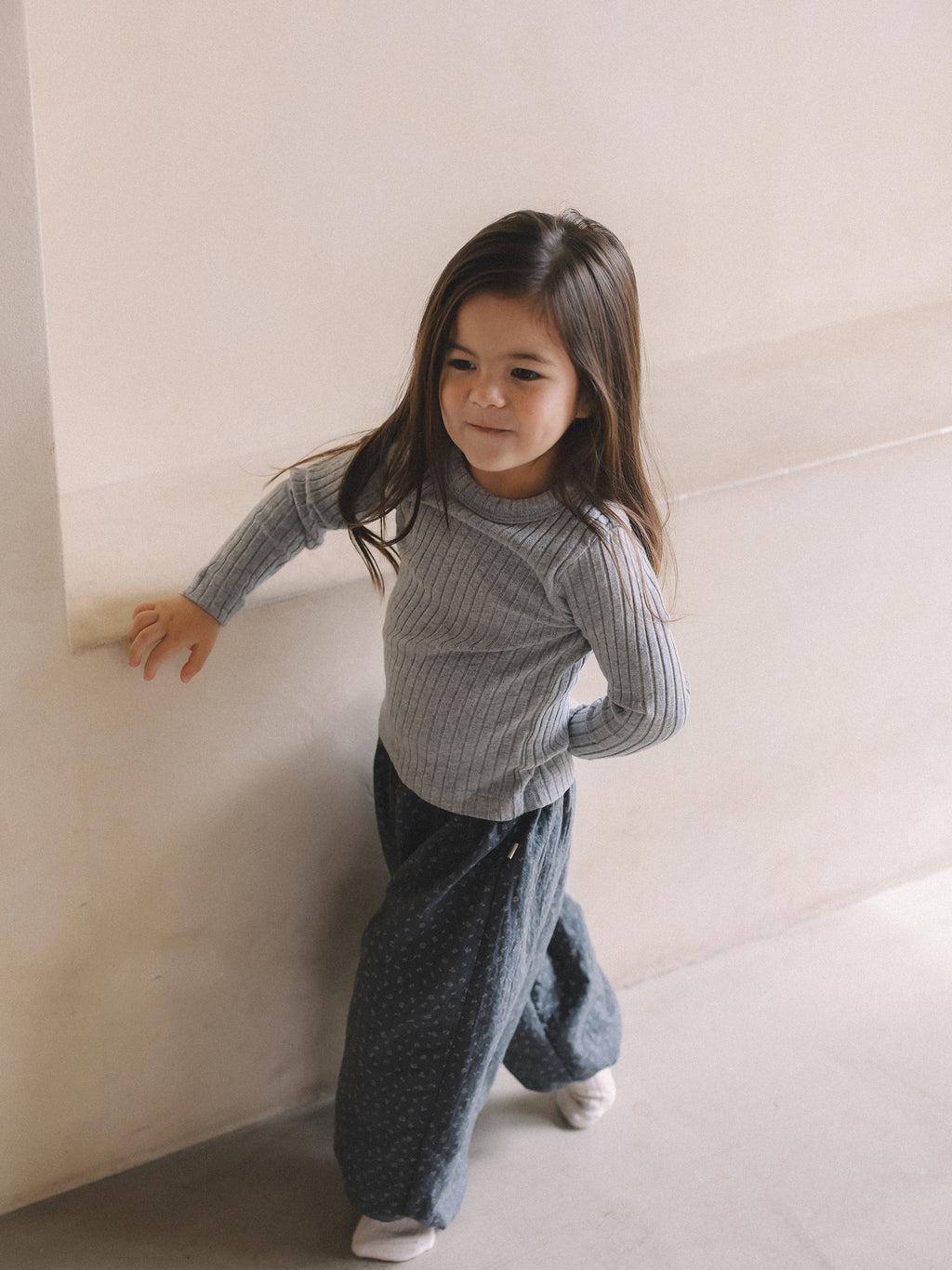 Wide Rib Long Sleeve Top