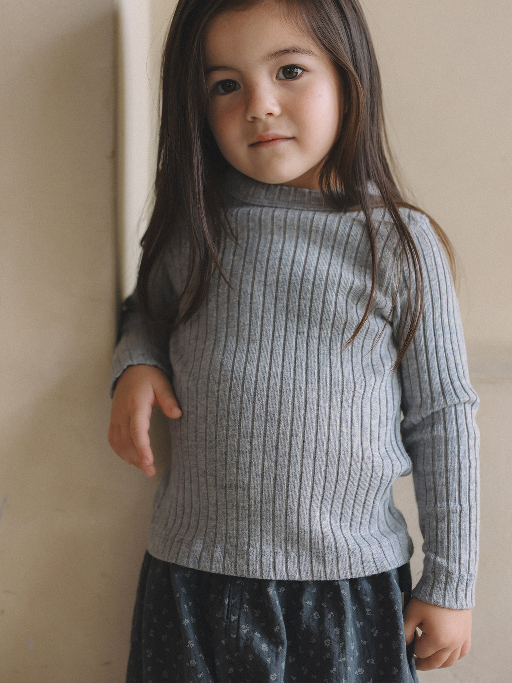 Wide Rib Long Sleeve Top