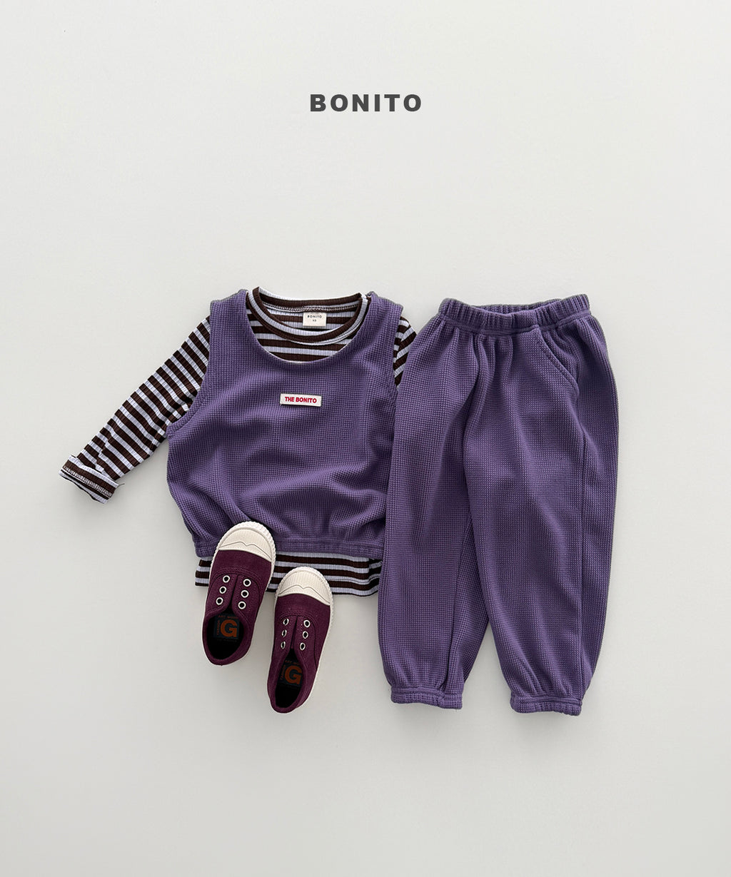 [PRÉCOMMANDE] Ensemble jogging gilet texturé gaufré
