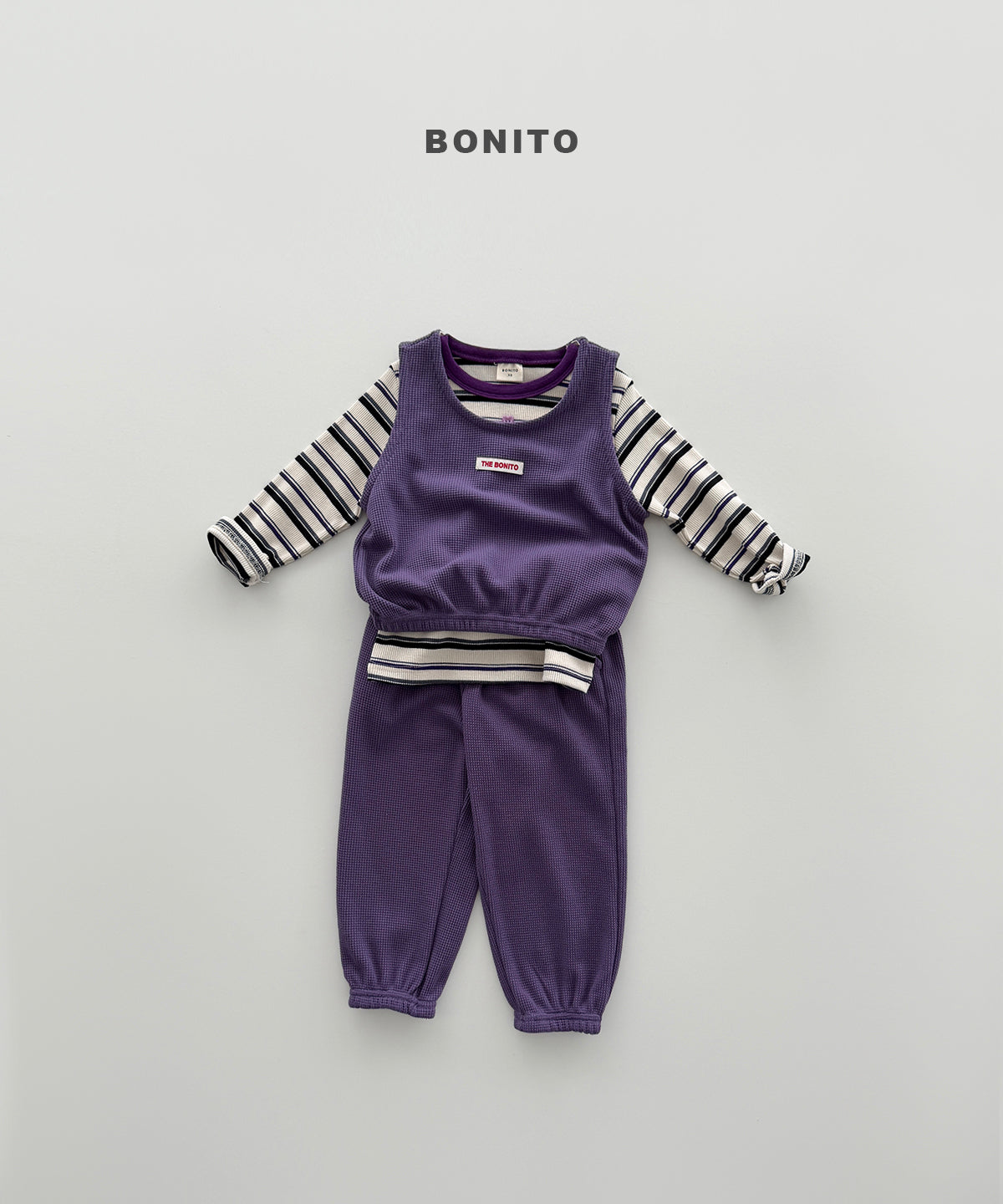 [PRÉCOMMANDE] Ensemble jogging gilet texturé gaufré