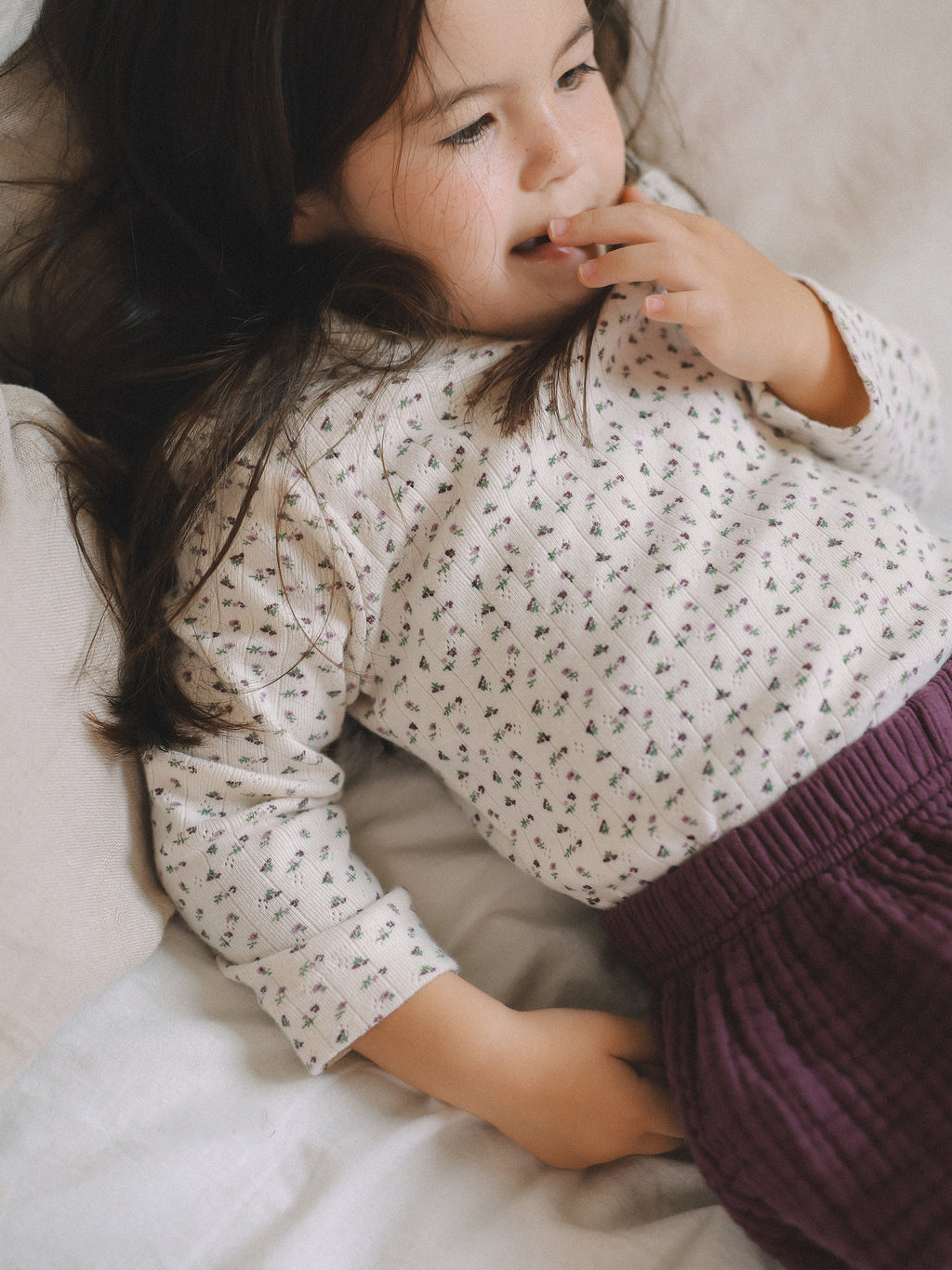 Floral Ribbed Top