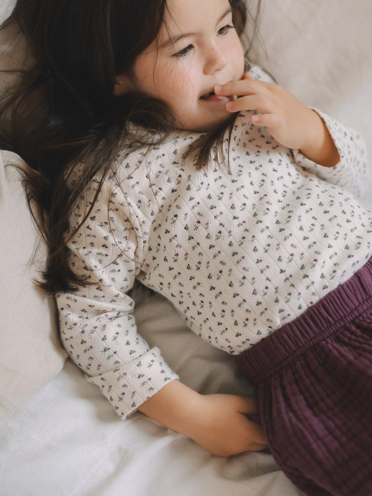 Floral Ribbed Top
