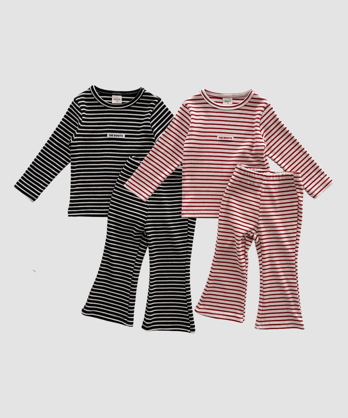 Striped Ribbed Matching Set