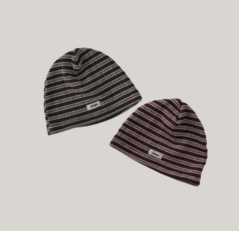 Striped Cotton Beanie