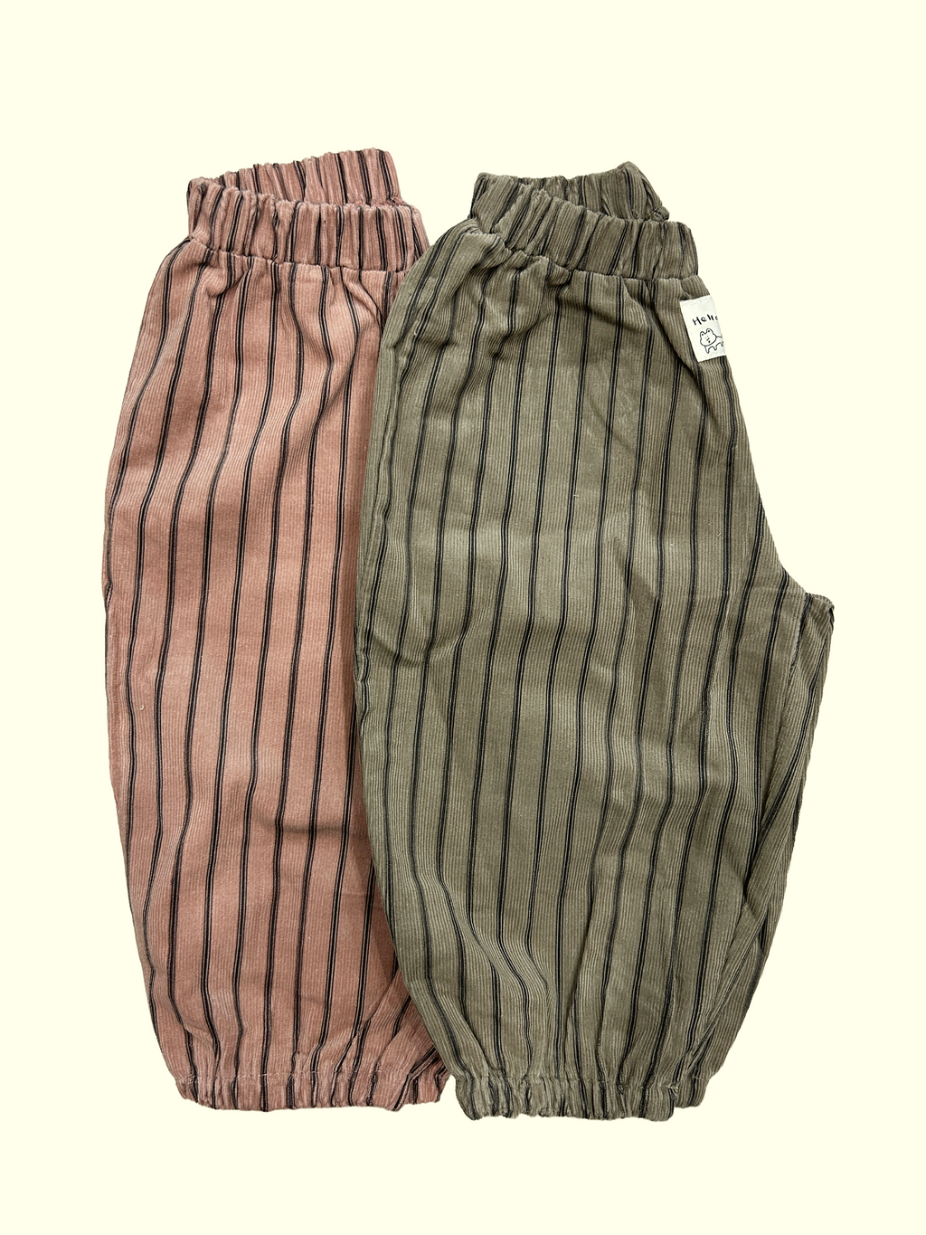 Corduroy Pinstriped Balloon Pants