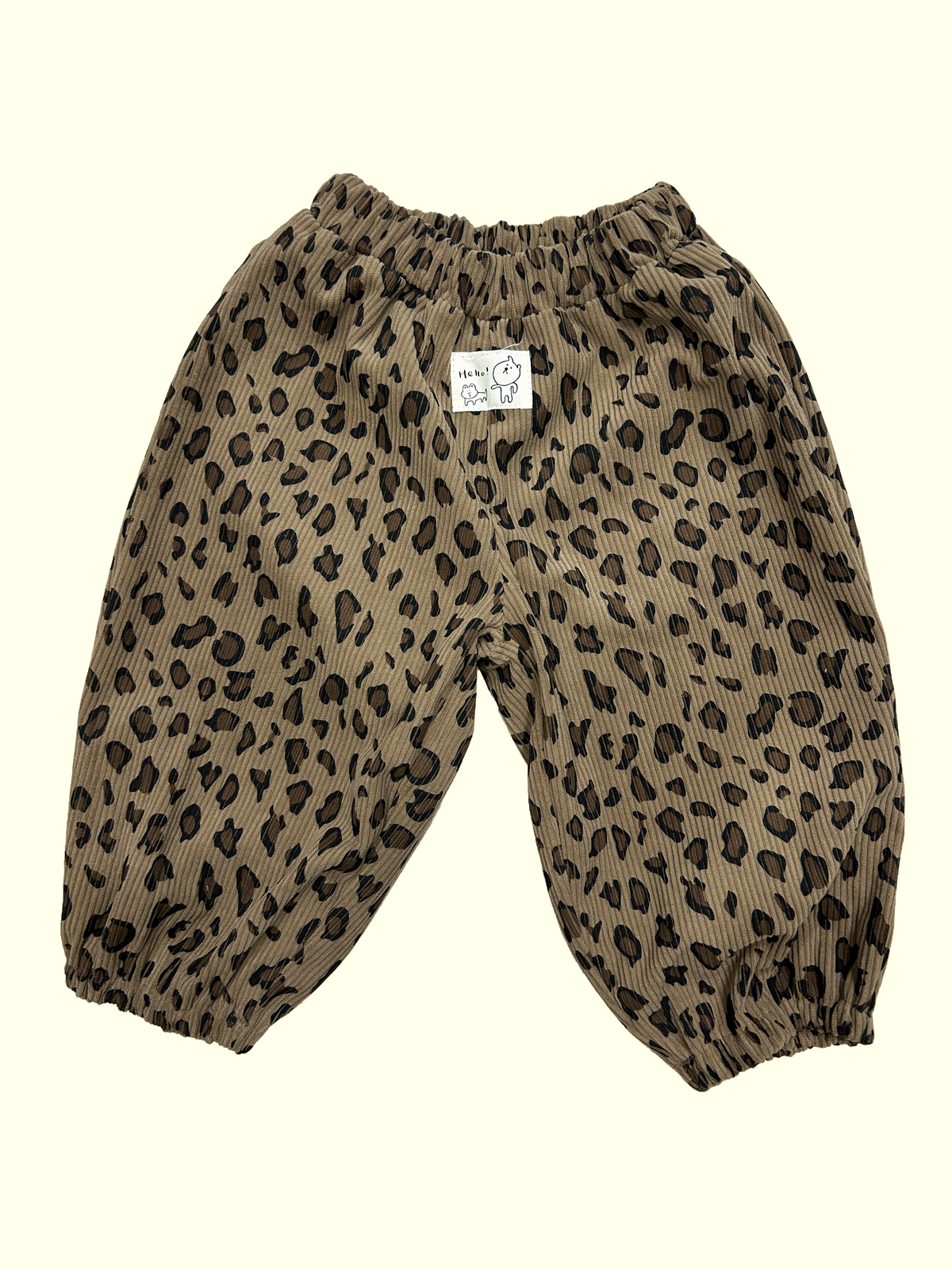 Corduroy Leopard Balloon Pants