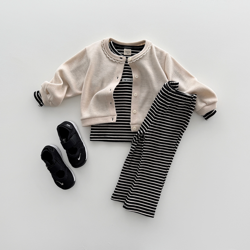 Striped Ribbed Matching Set