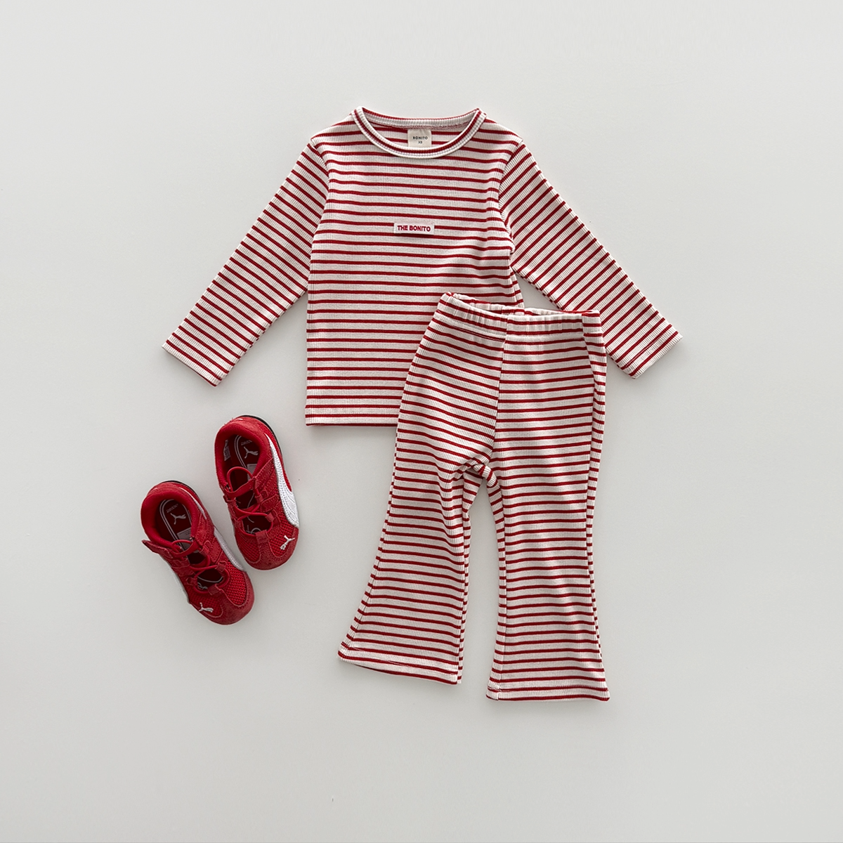Striped Ribbed Matching Set