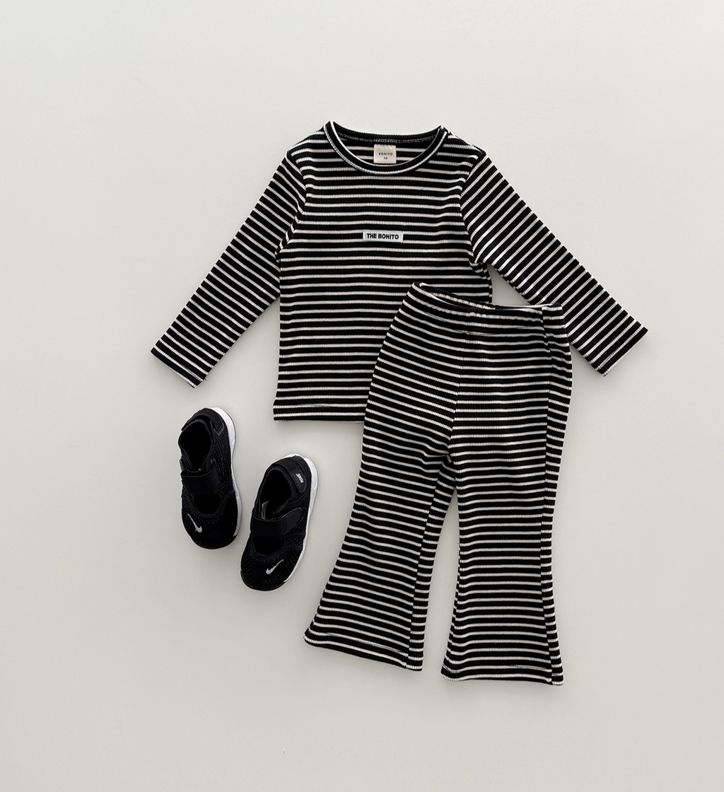 Striped Ribbed Matching Set
