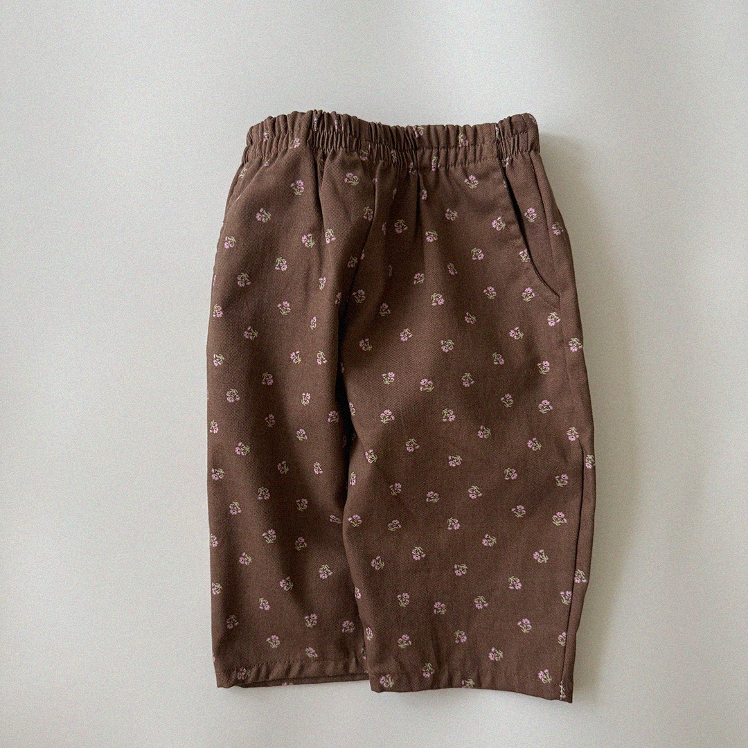 Floral Print Barrel Pants