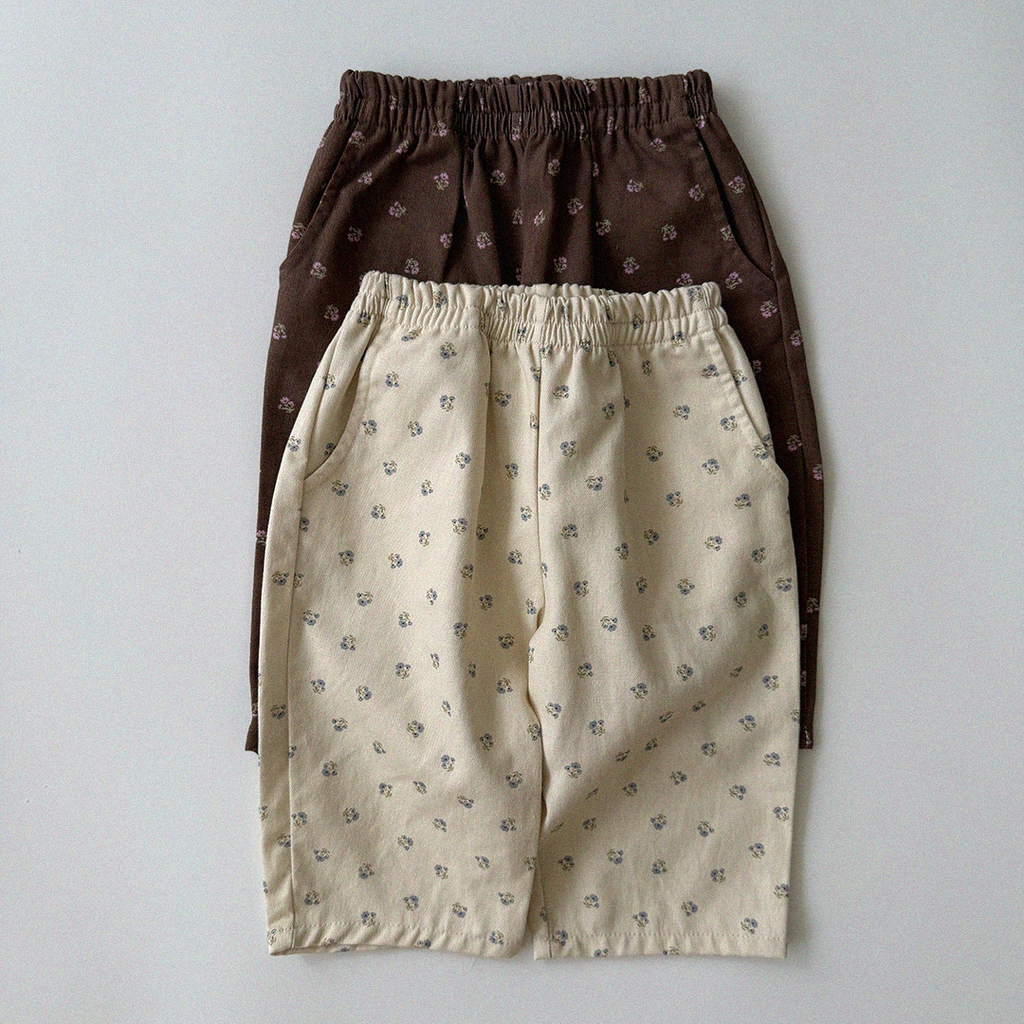 Floral Print Barrel Pants
