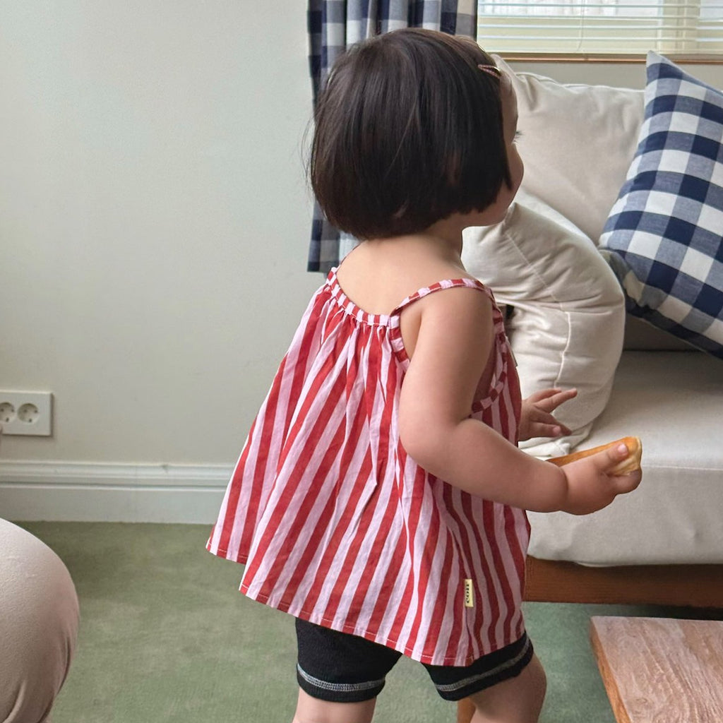 Stripe Sleeveless Blouse