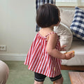 Stripe Sleeveless Blouse