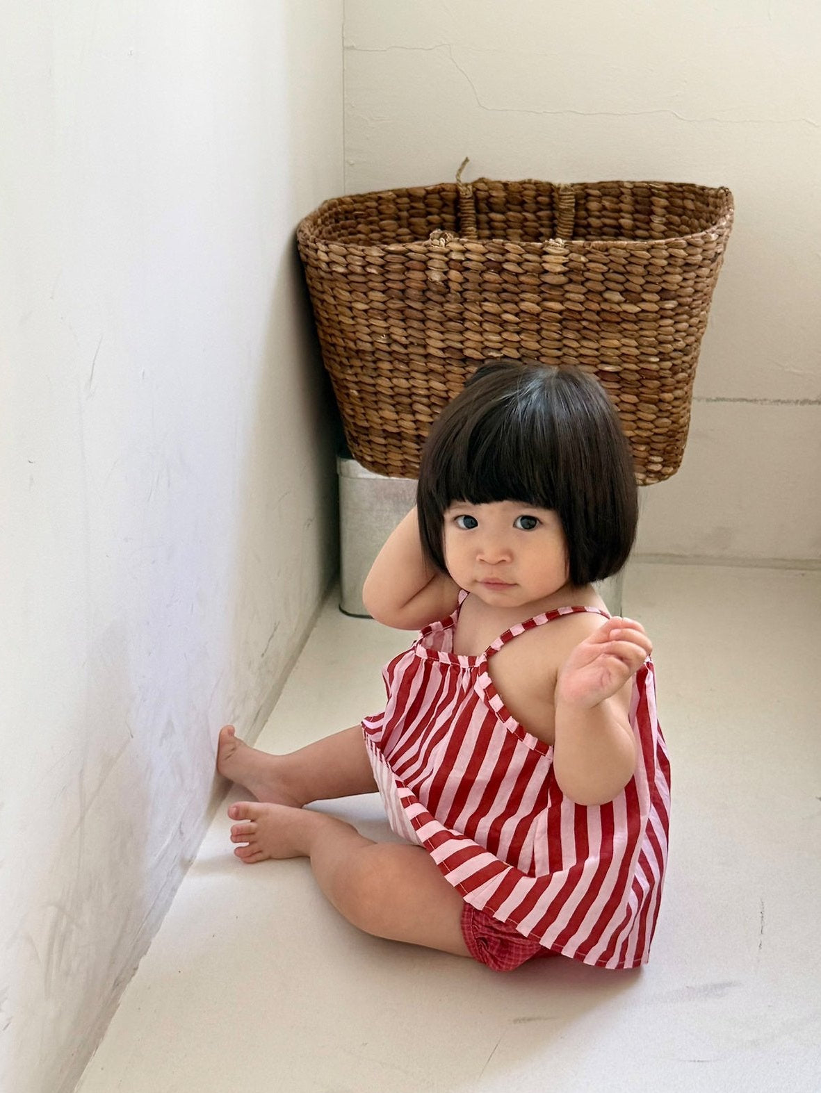Stripe Sleeveless Blouse
